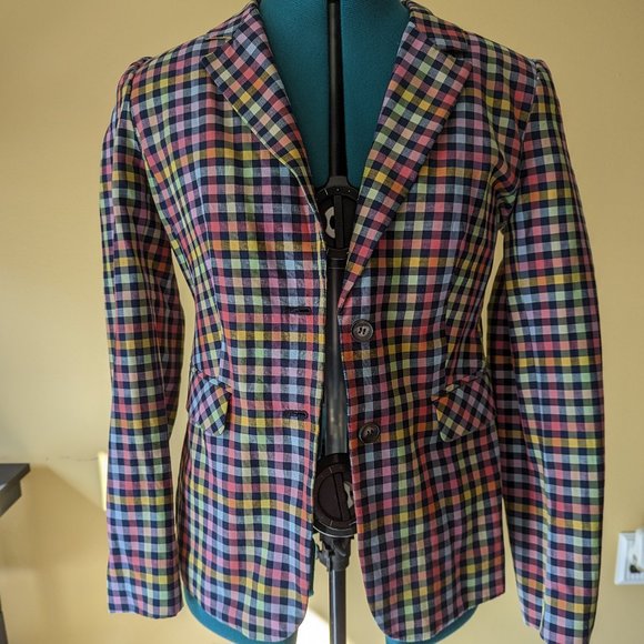 1901 Multicolor Plaid Blazer - Picture 1 of 2